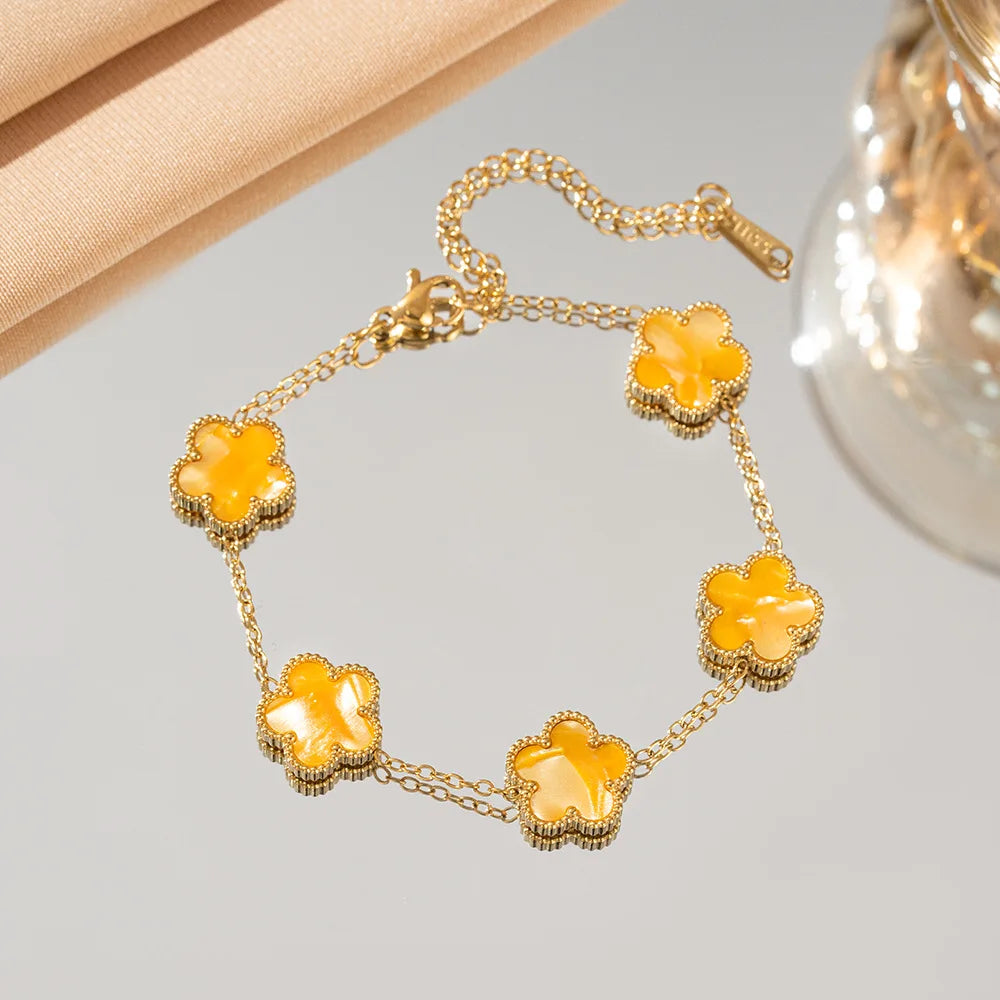 Five-Leaf Flower Bracelet