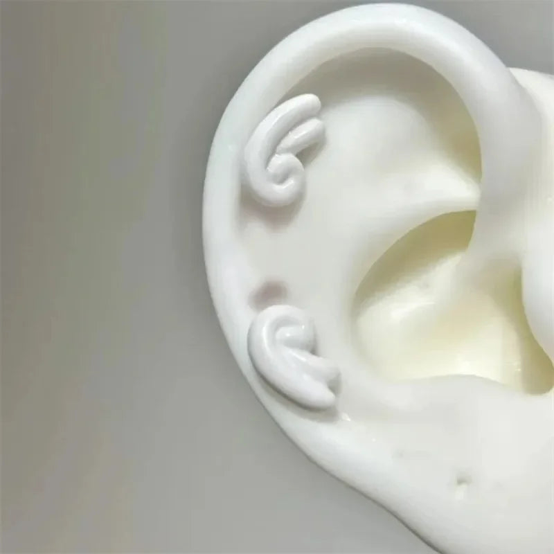 3Pcs Set Shiny Angel Wings Ear Studs