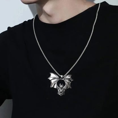 Flying Bat Pendant Necklace
