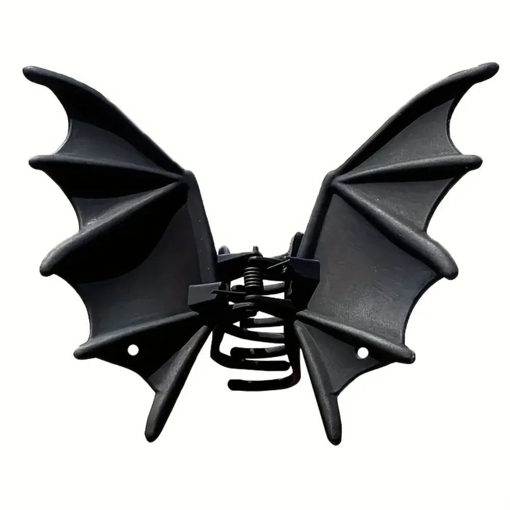 Halloween Black Bat Wings Hair Claw Clip