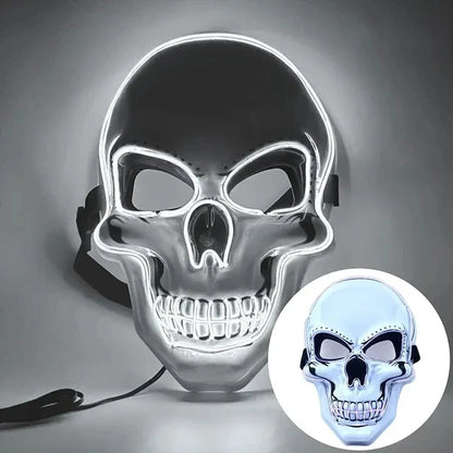 Halloween Horror Skull Mask LED Cold Light Mask