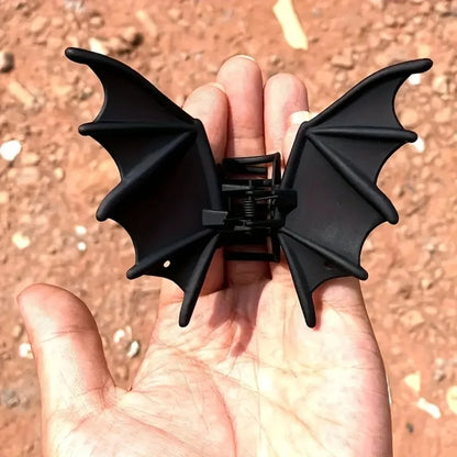 Halloween Black Bat Wings Hair Claw Clip