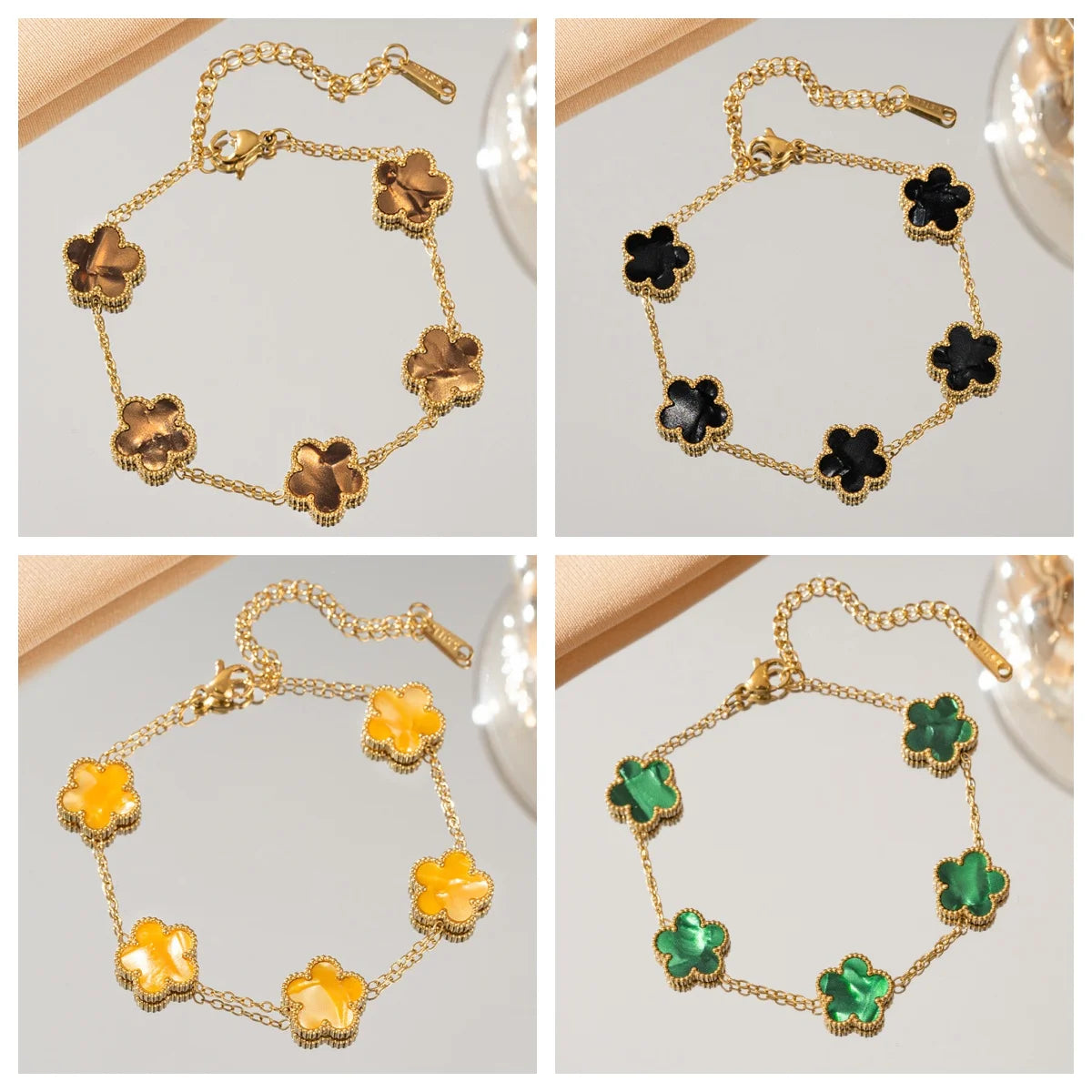 Five-Leaf Flower Bracelet