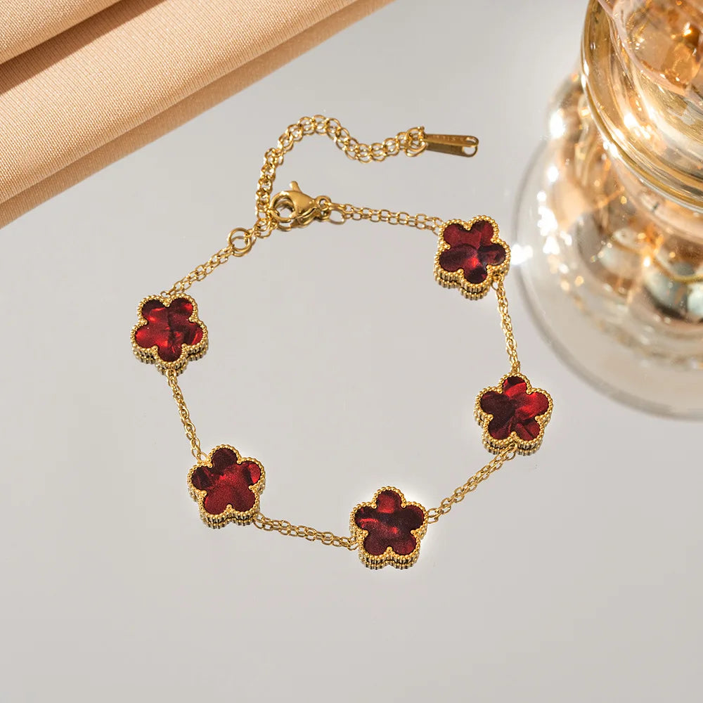 Five-Leaf Flower Bracelet