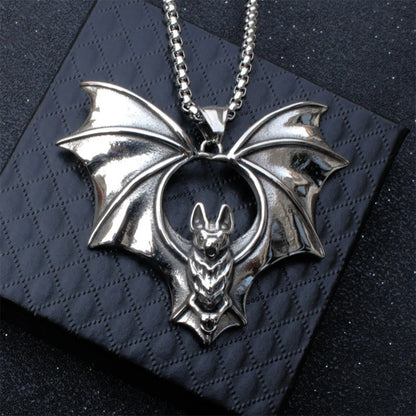 Flying Bat Pendant Necklace