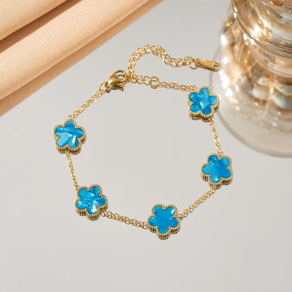 Five-Leaf Flower Bracelet
