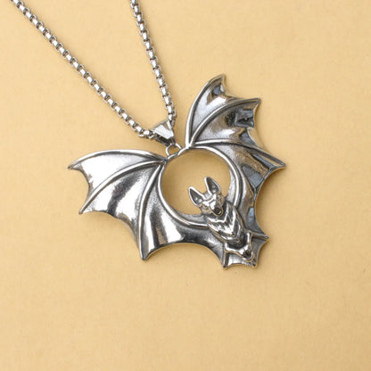 Flying Bat Pendant Necklace