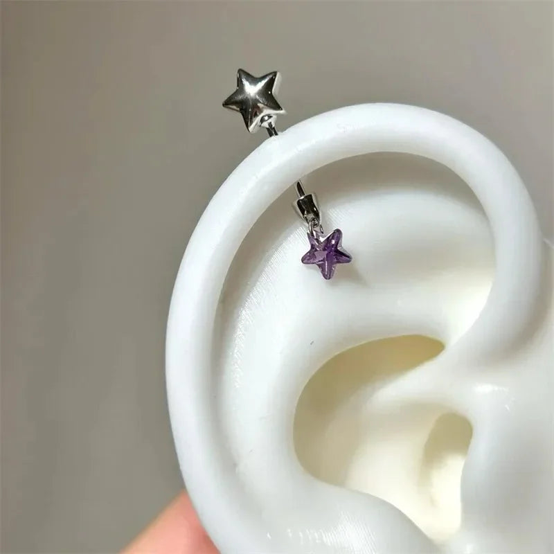 3Pcs Set Shiny Angel Wings Ear Studs