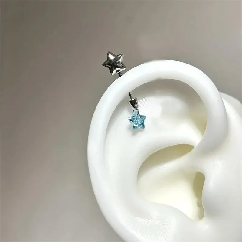 3Pcs Set Shiny Angel Wings Ear Studs