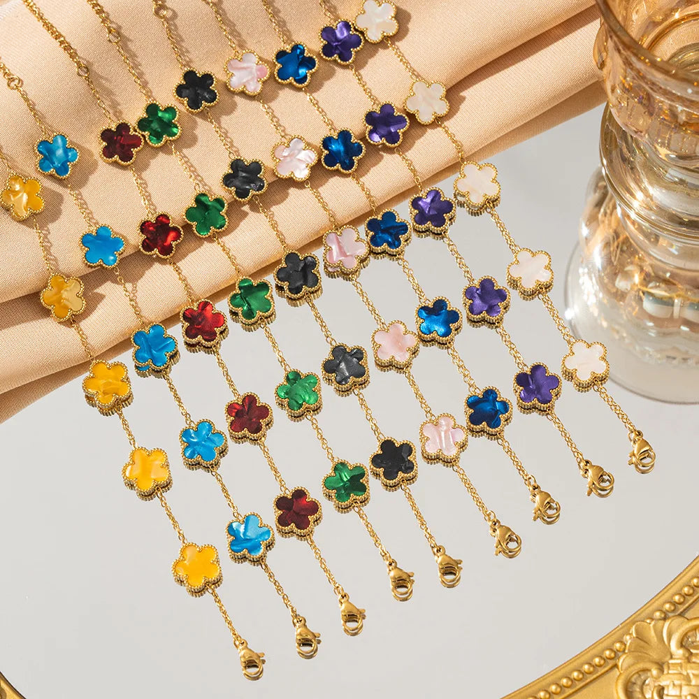 Five-Leaf Flower Bracelet