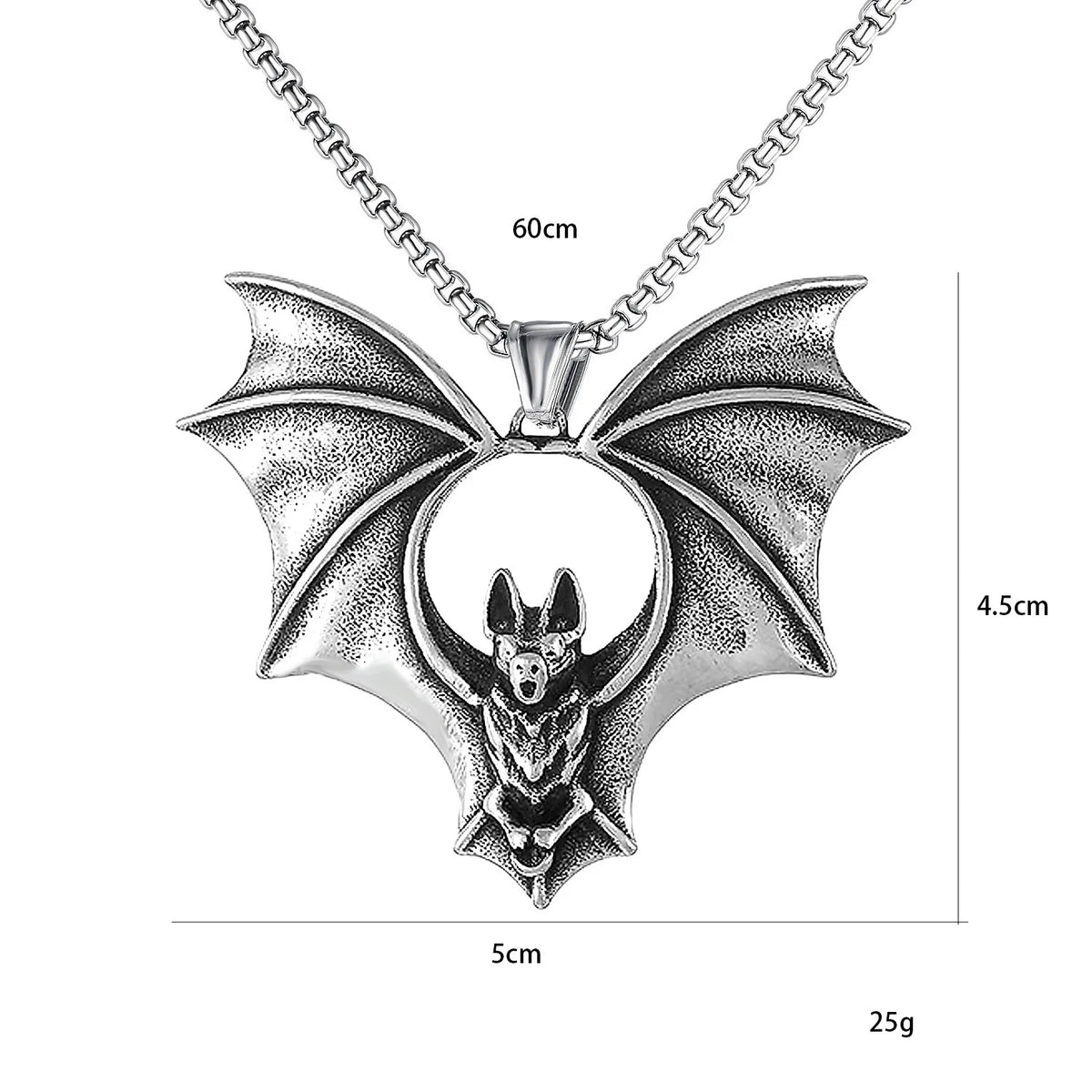Flying Bat Pendant Necklace