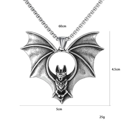 Flying Bat Pendant Necklace