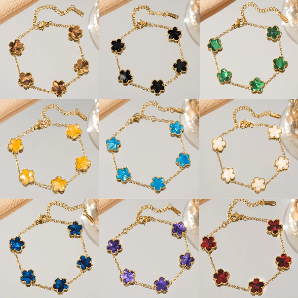 Five-Leaf Flower Bracelet
