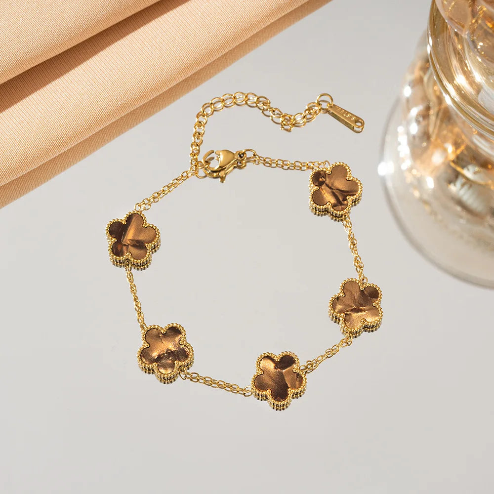 Five-Leaf Flower Bracelet