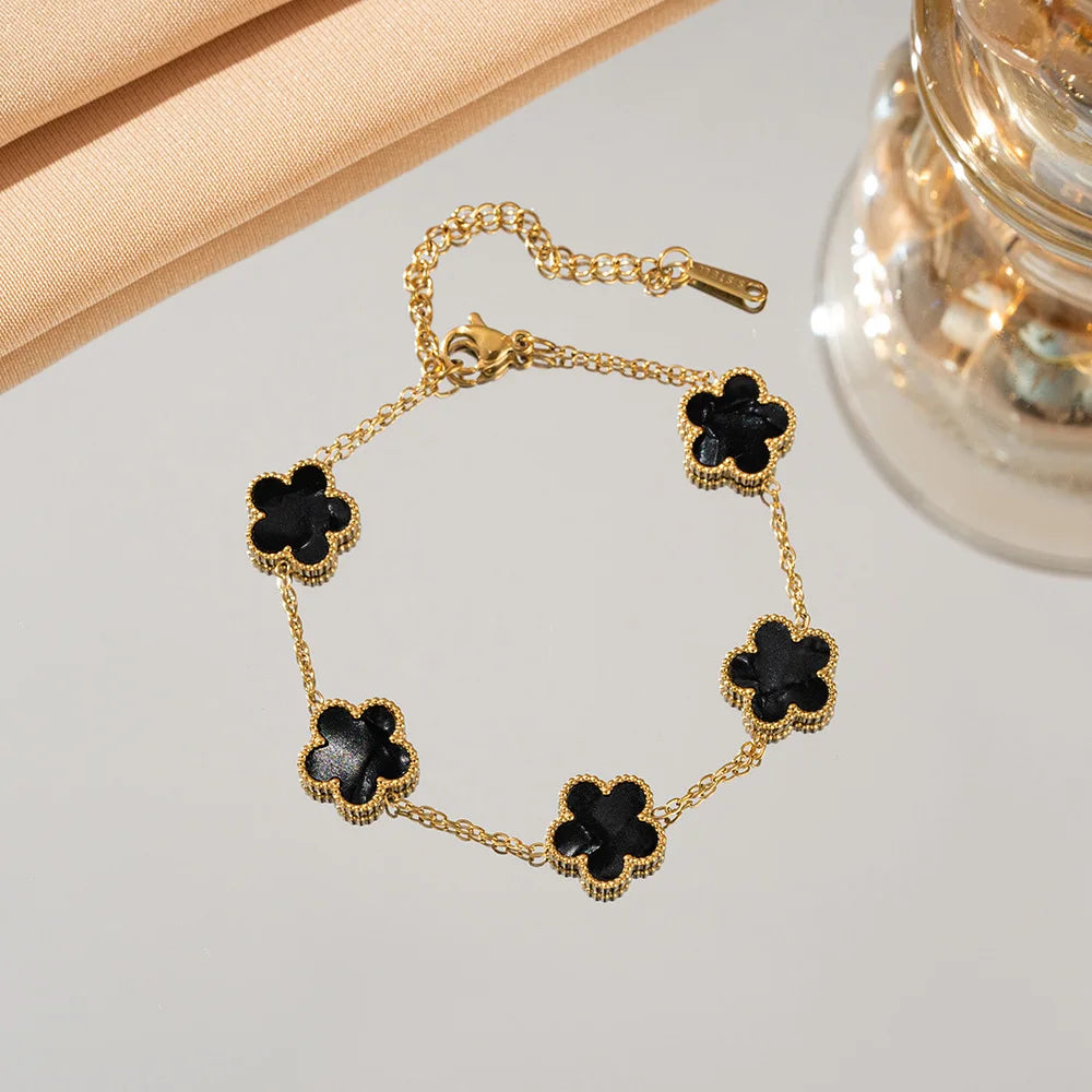 Five-Leaf Flower Bracelet