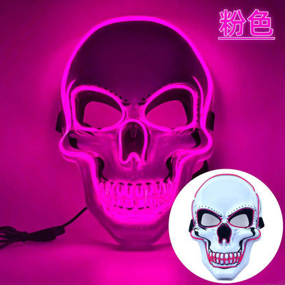 Halloween Horror Skull Mask LED Cold Light Mask