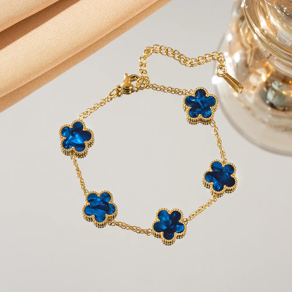 Five-Leaf Flower Bracelet