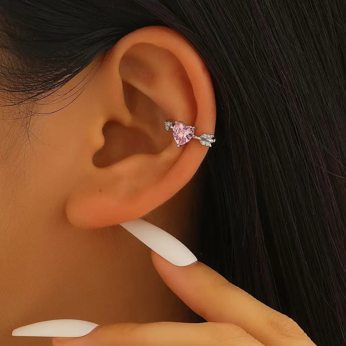 3Pcs Set Shiny Angel Wings Ear Studs
