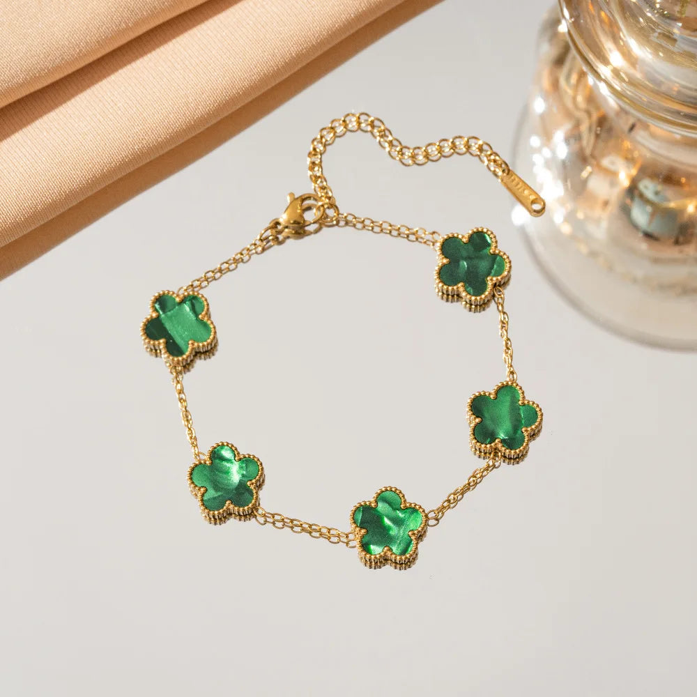 Five-Leaf Flower Bracelet