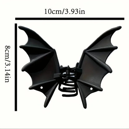 Halloween Black Bat Wings Hair Claw Clip