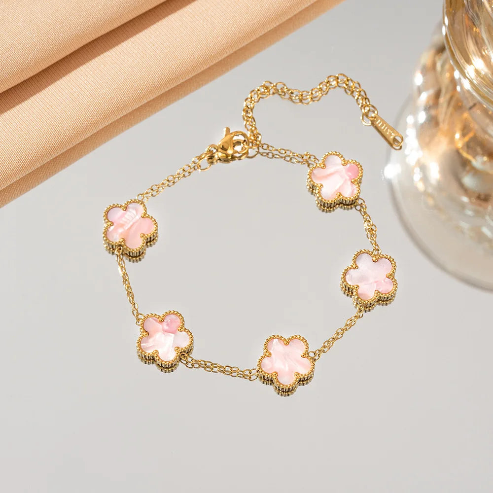 Five-Leaf Flower Bracelet