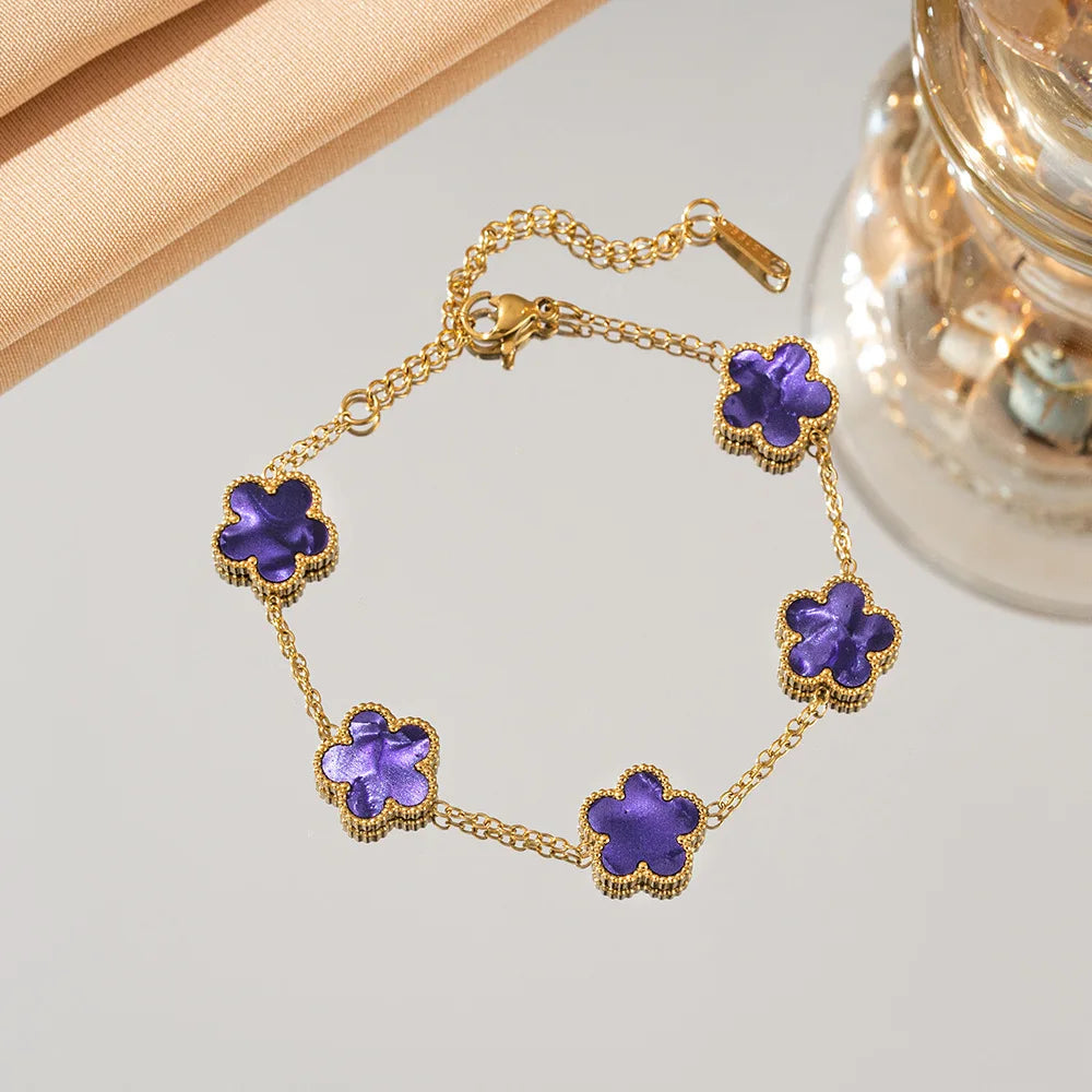 Five-Leaf Flower Bracelet