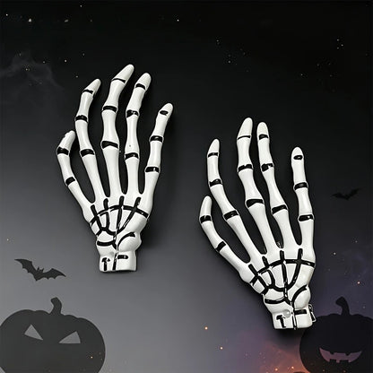 Set New Skull Hand Bone Hairpin Gripper Ghost Skeleton Hair Clips