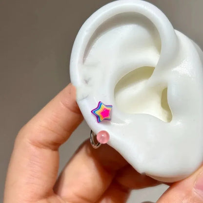 3Pcs Set Shiny Angel Wings Ear Studs